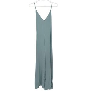 The Vanity Room Pale Jade Jumpsuit XS Wide Leg Green